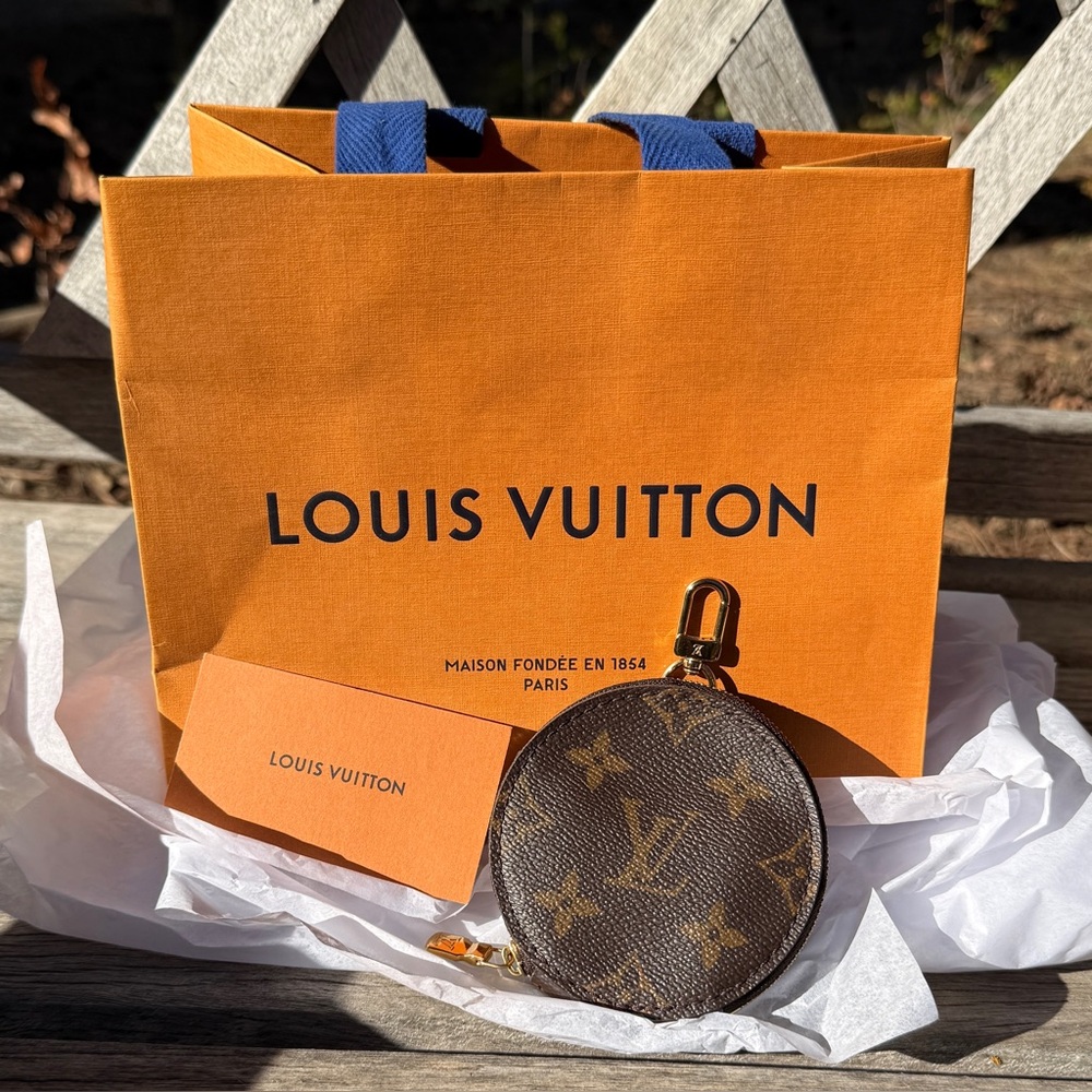 Authentic Louis Vuitton Monogram Multi Pochette Accessories Round Coin Pouch